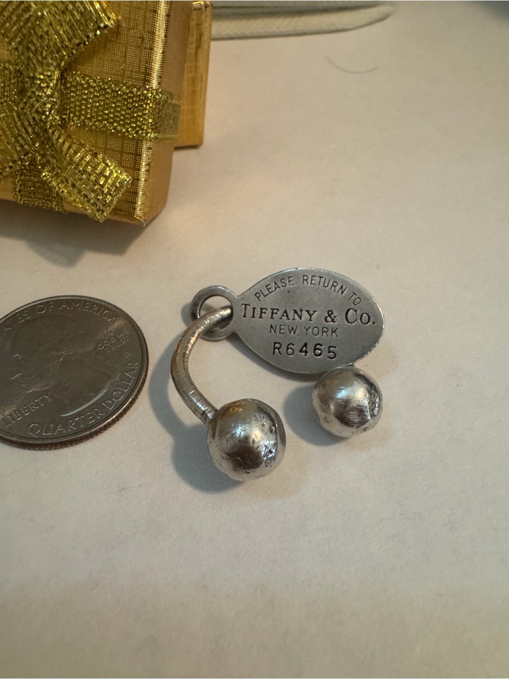 Tiffany & Co. Silver 'Please Return to Tiffany' Ball Charm